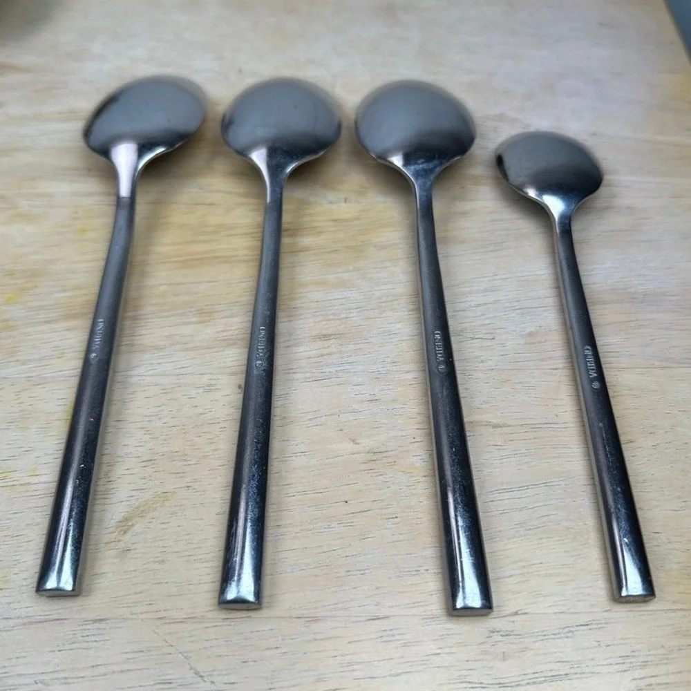 Oneida PORTER Flatware Spoons 4pc Silver Stainless Steel Replacement Mid-Century